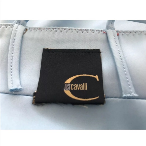 JUST CAVALLI BLUE SEXY BUSTIER TOP SIZE 6 NWOTS! - Picture 11 of 12